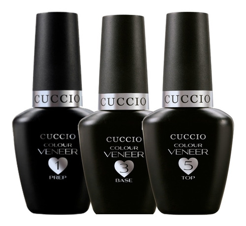 Kit Passo 1, 3 E 5 Cuccio Starnail Unhas Pep+base+top Coat