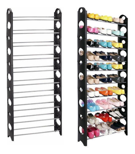 Rack Zapatera 10 Niveles 30 Pares Zapatos Organizador