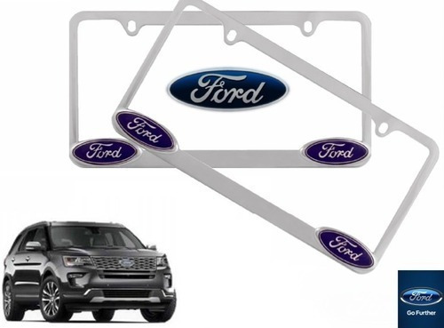 Par Porta Placas Ford Explorer 2.3 2015 Original