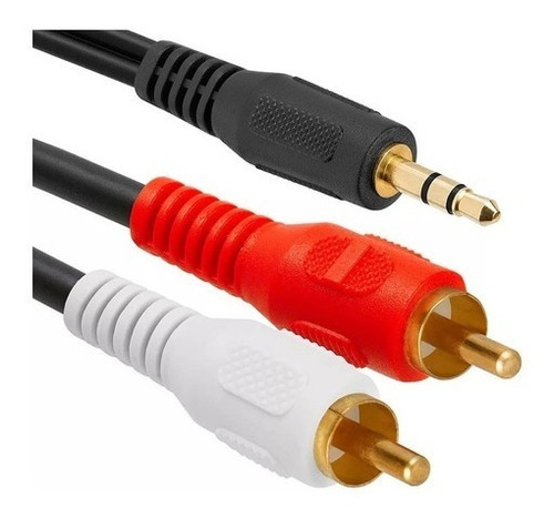 Cable Audio Estéreo Auxiliar Mini Plug A 2 Rca 1,50m 