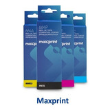 10u Kit 4 Refils Tinta Maxprint Para Impressora Epson L355 