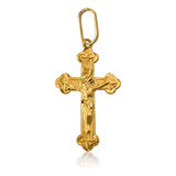 Pingente Cruz C/ Cristo Crucifixo Ouro 18k 750