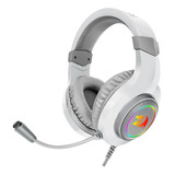 Headset Fone Gamer Redragon Hylas Rgb 50mm Usb P2 Branco Ps4