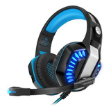 Auriculares Gamer 7.1 Ps4 Pc Xbox Led Kotion Each G2000pro Color Negro Color De La Luz Azul