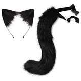 L Gato Zorro Lobo Cola Y Orejas Traje De Halloween Cosplay