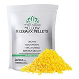 Los Pellets De Cera De Abeja 1 Lb, Orgánico, Amarillo, Puro,