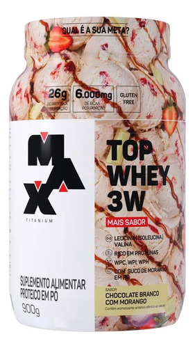 Top Whey 3w Mais Sabor Pote 900g