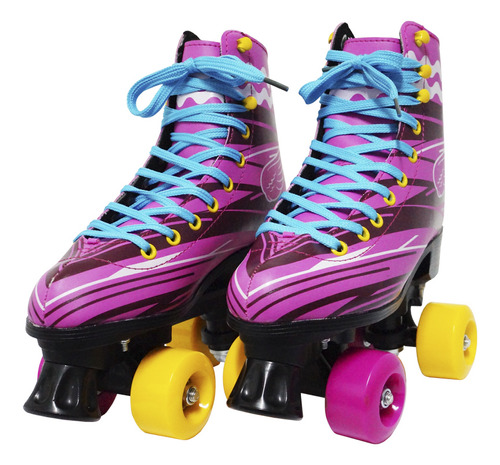 Patins Clássico Quad 4 Rodas Roller Igual Sou Luna Feminino