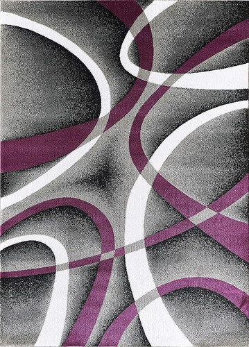 Alfombra De Diseño Abstracto Violeta 200x240