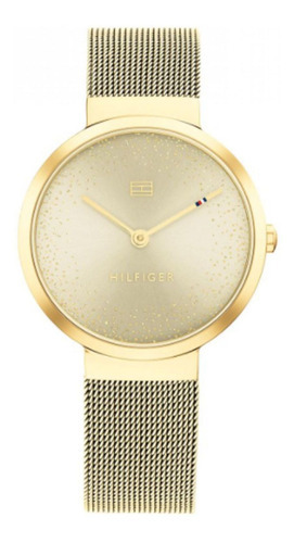 Reloj Tommy Hilfiger Mujer Emma 1782487 Color De La Malla Dorado Color Del Bisel Dorado Color Del Fondo Dorado