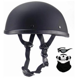 Dot Approved Motorcycle Half Face Helmet Skull Cap Retro