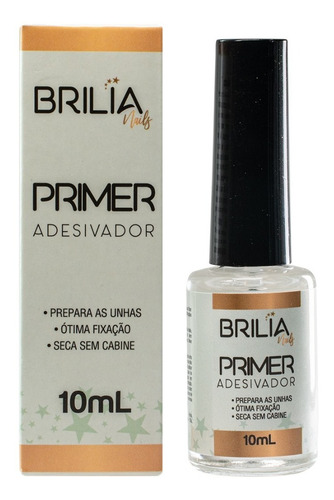 Brilia Nails Primer Adesivador Para Unhas Sem Ácido 10ml 