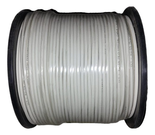 Cable Coaxial Rg-59 Blanco Rollo 50 Metros