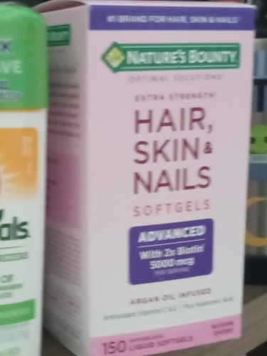 Hair Skin & Nails 2x Biotina 5000mcg 150 Caps Softgel