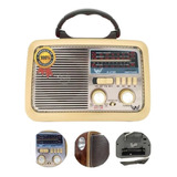 Rádio Fm Am Sw Vintage Retrô Bluetooth Pen Drive E Bateria