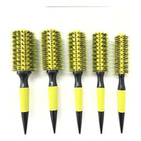 Set Of 5 Professional Hairdresser Haircut Brushes Orange