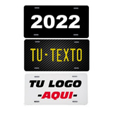 3 Placas Para Auto Personalizadas  Aluminio