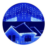 Luces Navidad Matrimonio Cascada 9 Metros 320 Led Azul