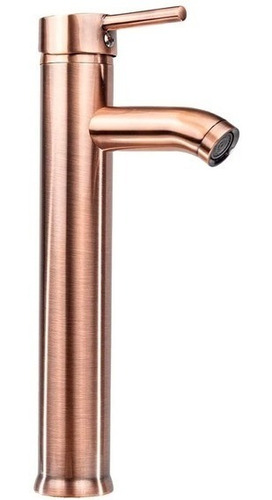 Grifo P/lavabo Ovalin Mezclador Monomando Alto Oro Rosado