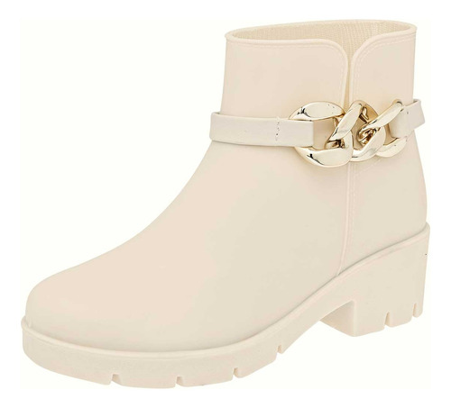 Bota Lluvia Top Moda 2640 Marino Y Beige