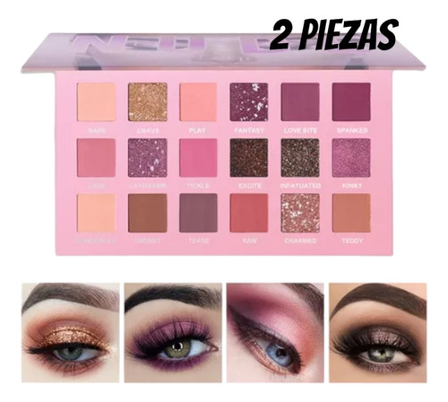 Paleta De Sombras Nude New 18 Tonos 2 Piezas