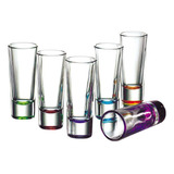 Vasos Tequileros Caballito Shot Tequila 6 Pzas Colores Crisa Color Base De Colores