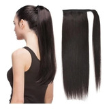 Cola De Caballo Natural Cabello Humano 40cm Negro (1b) 100g