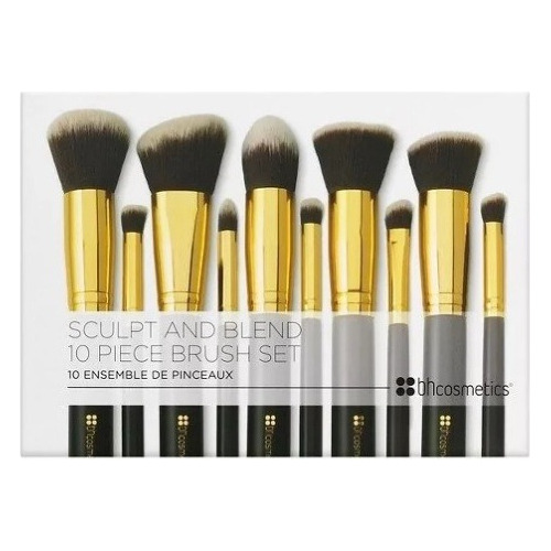 Set 10 Brochas Maquillaje Sculpt And Blend 3 Calidad Prof