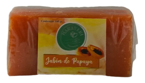 Jabon Artesanal Facial De Papaya Natural Antimanchas 100g