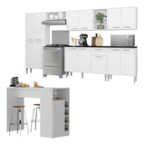 Armário Modulado/bancada Americana Xangai Multimóveis Mp2206 Cor Branco