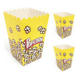Pack 6 Envases Pop Corn Para Cumpleaños