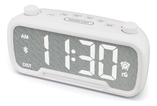 Reloj Despertador Con Altavoz Bluetooth Con Radio Fm, Radio.