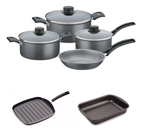 Set Combo Juego Cocina Tramontina Teflon Antiadherente 9 Pz.