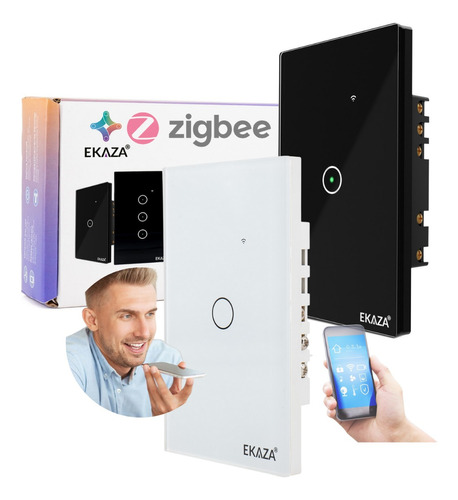 Interruptor Zigbee Inteligente 1 Botão Smart Touch Alexa