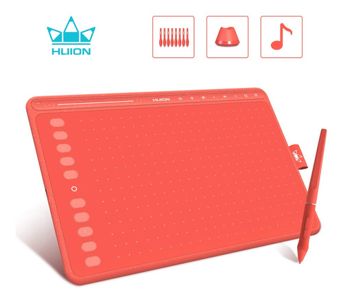 Tableta Digitalizadora / Grafica Huion Hs611 Coral Red