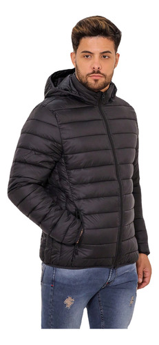 Bobojaco Masculino Puffer Jaqueta Corta Vento Capuz Agasalho