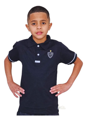 Camisa Infantil Atlético Mg  Polo Oficial