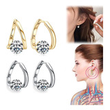 2pcs Geometry Earbuckles Estilo Corto Para Mujeres