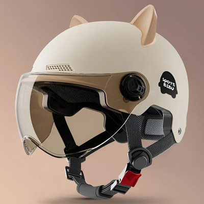 T Casco De Moto Con Dos Orejas De Gato, Para Mujer. | Envío gratis