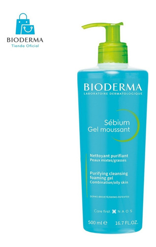 Bioderma Sébium Gel Moussant Limpia Y Purifica, 500 Ml Tipo De Piel Mixta