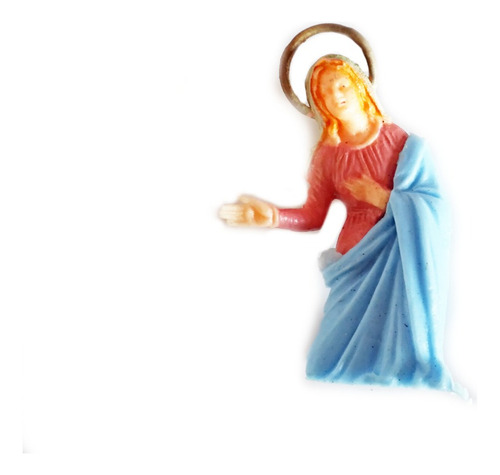  Madre Maria Pesebre Antiguo Niño Jesus Navidad Plastico 