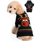 Perro Suéteres Navidad Reno De Dibujos Animados Mascot...