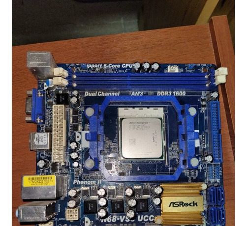 Placa Mother Asrock N68-vs3 Ucc Mas Procesador Amd Semprom 