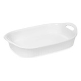 Corningware French White Iii - Cacerola Rectangular De Cera