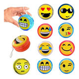 Pack 6 Yoyos Con Luces Emoji Sorpresa Cumpleaños