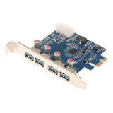 Usb 3.0 4 Puertos Traseros Internos Tarjeta Pci Express