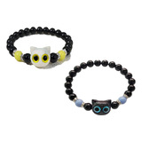 Duo Pulseras Luminosas Gatos Brilla Oscuridad Unisex P112