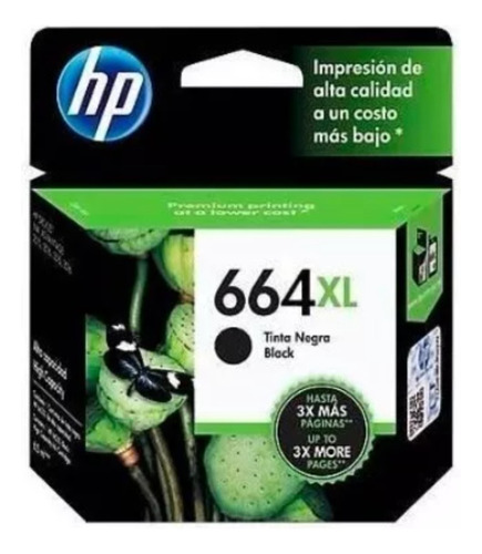 Hp 7232 Cartucho Inkjet 664xl Negro