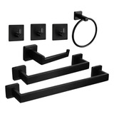 Set De Accesorios De Baño Wnp 7u Negro Mate