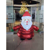 Inflable Santa Claus 1.50 Mt Chamarra Metalica Navidad